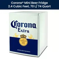 Corona Mini Beer Fridge with Freezer- 70 L/ 74 Qt-  2.4 Cu Ft