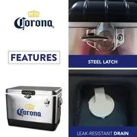 Corona Ice Chest Cooler with Bottle Opener- 51L (54 qt)- 85 Cans