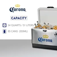 Corona Ice Chest Cooler with Bottle Opener- 51L (54 qt)- 85 Cans