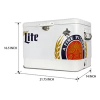 Miller Lite Ice Chest Cooler with Bottle Opener- 51L (54 qt)- 85 Cans