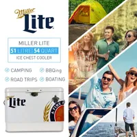 Miller Lite Ice Chest Cooler with Bottle Opener- 51L (54 qt)- 85 Cans