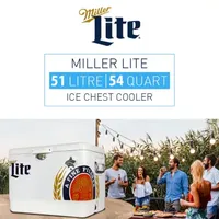 Miller Lite Ice Chest Cooler with Bottle Opener- 51L (54 qt)- 85 Cans