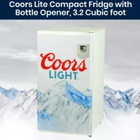 Coors Light Compact Fridge with Bottle Opener- 90 L/ 95 Qt 3.2 Cu Ft