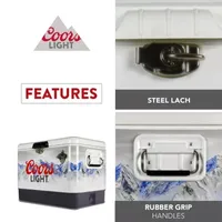 Coors Light Ice Chest Cooler with Bottle Opener- 51L (54 qt)- 85 Cans