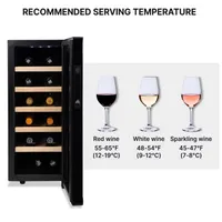 Koolatron 12 Bottle Deluxe Wine Cooler Freestanding Wine Fridge