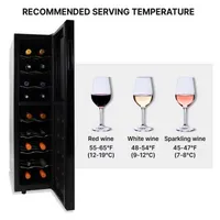 Koolatron 18 Bottle Dual Zone Wine Cooler Freestanding Wine Fridge