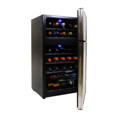 Koolatron 29 Bottle Dual Zone Wine Cooler Freestanding Wine Fridge