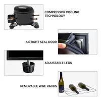 Koolatron 29 Bottle Dual Zone Wine Cooler Freestanding Wine Fridge