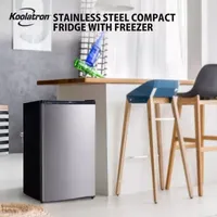 Koolatron Stainless Steel Compact Fridge with Freezer- 4.4 cu ft (124L)