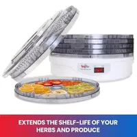 Total Chef Countertop Food Dehydrator- 5 Tray Dryer for Fruit- Jerky