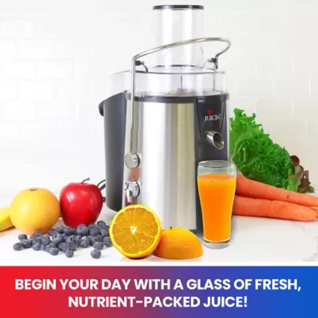 MegaChef Masticating Slow Juicer Extractor with Reverse Function, Cold Press  Juicer Machine with Quiet Motor 975117795M, Color: Silver - JCPenney