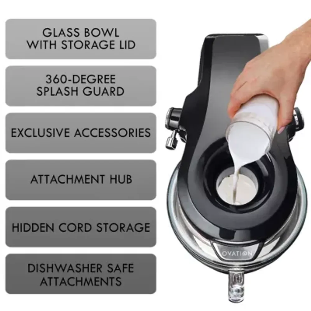 Kenmore Elite Ovation 5 qt Stand Mixer with Pour-In Top- 500W- Grey