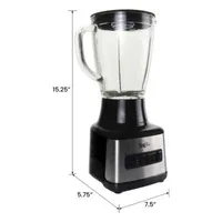 Total Chef 6-Speed Countertop Blender with Glass Jar- 6-cup- 500 Watts