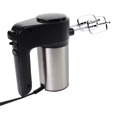 Total Chef 6-Speed Hand Mixer- 250 Watts with Turbo Boost- Black Silver