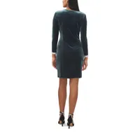 MSK Long Sleeve Embellished Sheath Dress