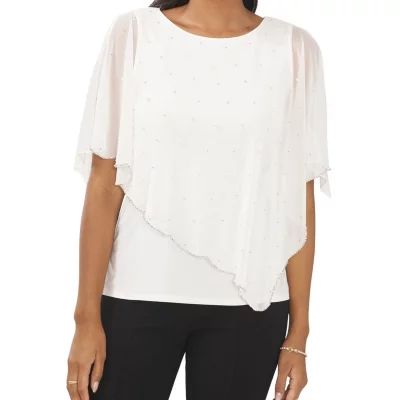 MSK Womens Round Neck Blouse