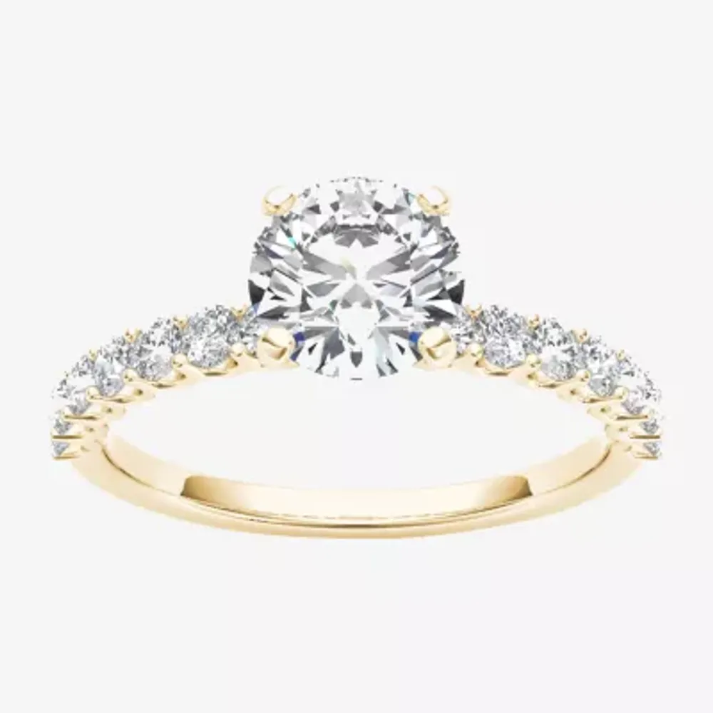 1 CT.T.W. Natural Round Diamond 14K Gold Engagement Ring