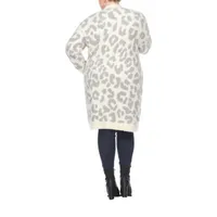 White Mark Midweight Plus Faux Fur Coat