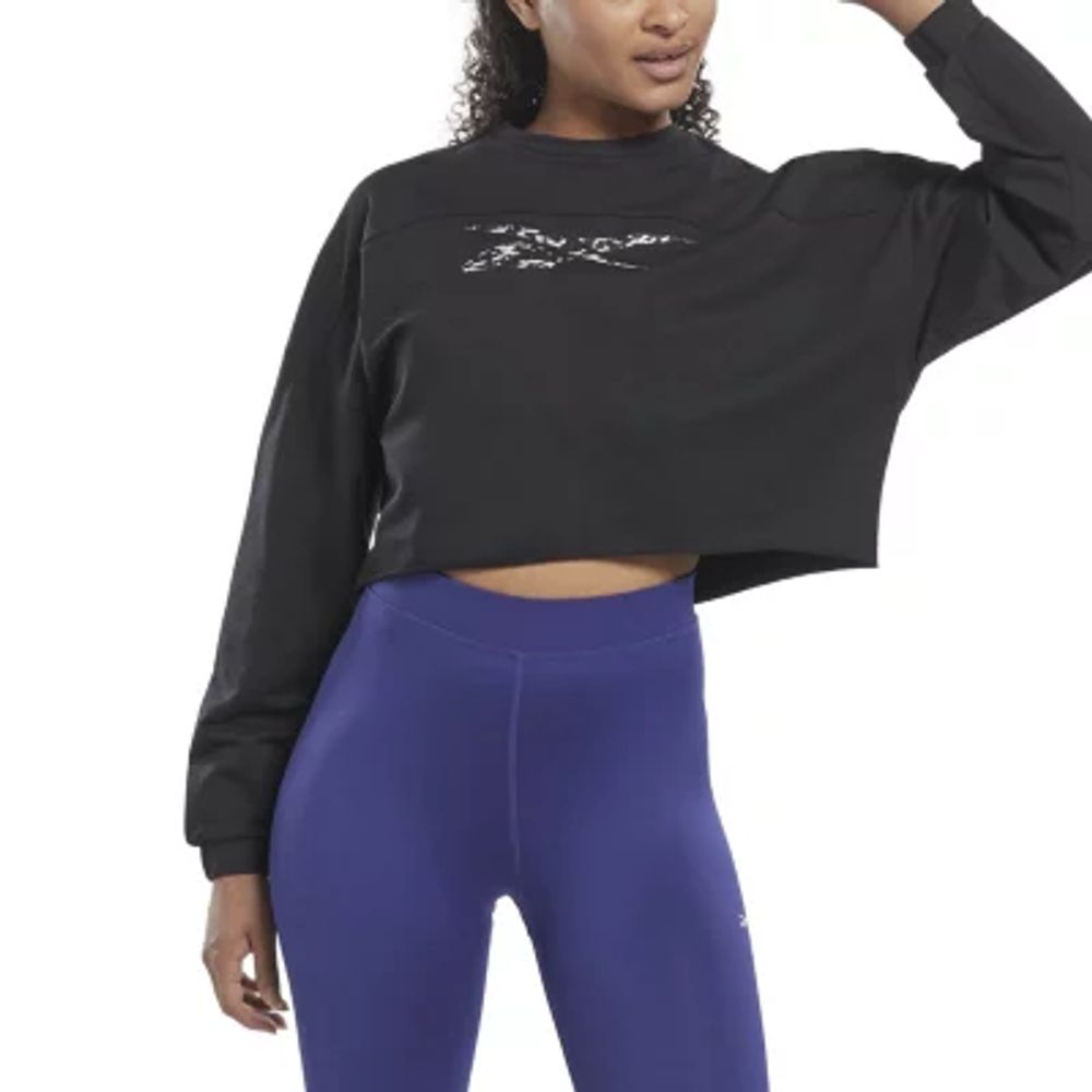 Reebok Womens Crew Neck Long Sleeve T-Shirt