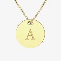 Womens 24K Gold Over Silver Pendant Necklace