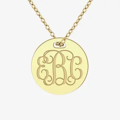 Womens 24K Gold Over Silver Pendant Necklace