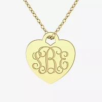 Womens 24K Gold Over Silver Pendant Necklace