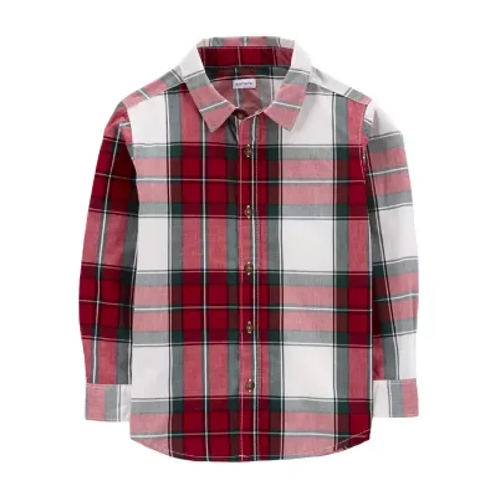 Carter's Little & Big Boys Long Sleeve Flannel Shirt