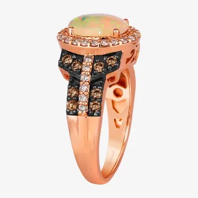 Le Vian® Ring featuring 7/8 CT. T.W. Neopolitan Opal™ 1/3 Chocolate Diamonds®  3/8 Nude Diamonds™ set 14K Strawberry Gold®