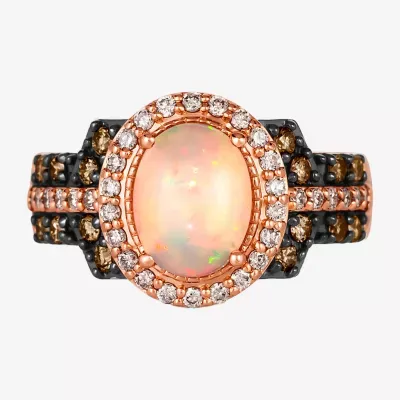 Le Vian® Ring featuring 7/8 CT. T.W. Neopolitan Opal™ 1/3 Chocolate Diamonds®  3/8 Nude Diamonds™ set 14K Strawberry Gold®