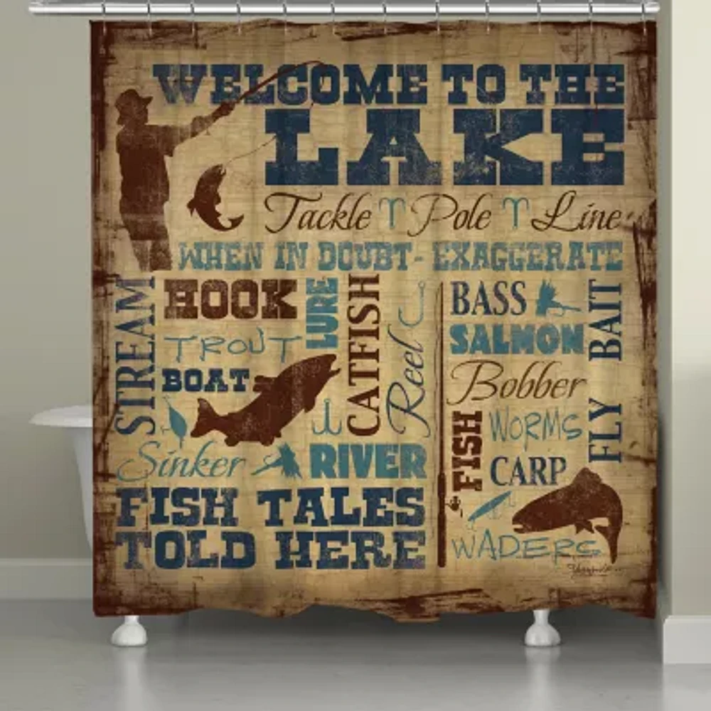 Laural Home Welcome To The Lake Shower Curtain