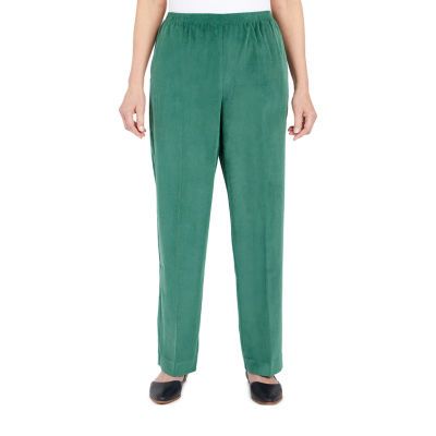 Alfred Dunner Womens Mid Rise Comfort Waistband Straight Corduroy Pant