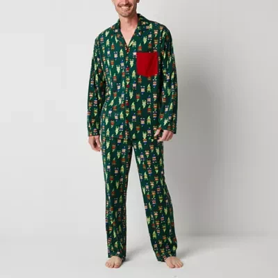 North Pole Trading Co. Elves Family Mens Tall Long Sleeve 2-pc. Matching Family Pant Pajama Set