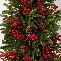 Nearly Natural Berry 3 Foot Pine Christmas Tree