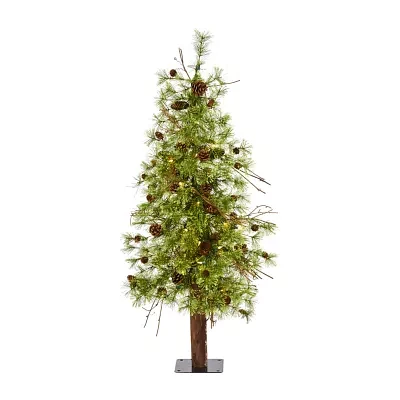 Nearly Natural Wyoming Faux 4 Foot Pre-Lit Christmas Tree