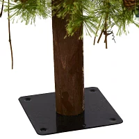 Nearly Natural Wyoming Faux 4 Foot Pre-Lit Christmas Tree