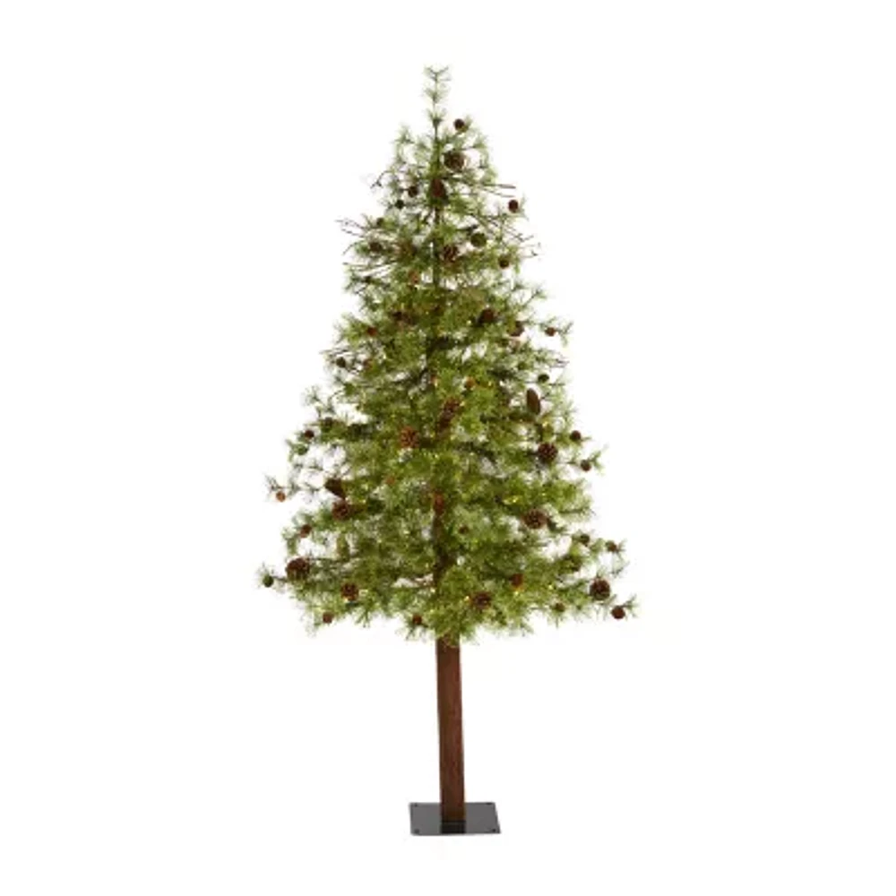 Nearly Natural Wyoming Faux 6 Foot Pre-Lit Christmas Tree