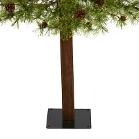 Nearly Natural Wyoming Faux 6 Foot Pre-Lit Christmas Tree