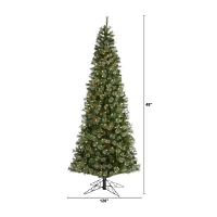 Nearly Natural Cashmere Slim Faux 10 Foot Pre-Lit Christmas Tree