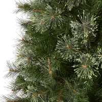 Nearly Natural Cashmere Slim Faux 10 Foot Pre-Lit Christmas Tree