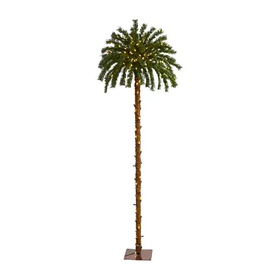 Nearly Natural Palm Faux 6 Foot Pre-Lit Tropical Christmas Tree