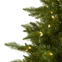 Nearly Natural Vermont Faux 9 Foot Pre-Lit Spruce Christmas Tree