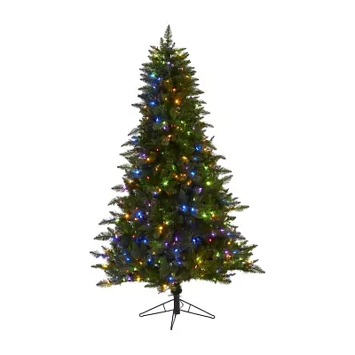 Nearly Natural Faux 6 1/2 Foot Pre-Lit Spruce Christmas Tree