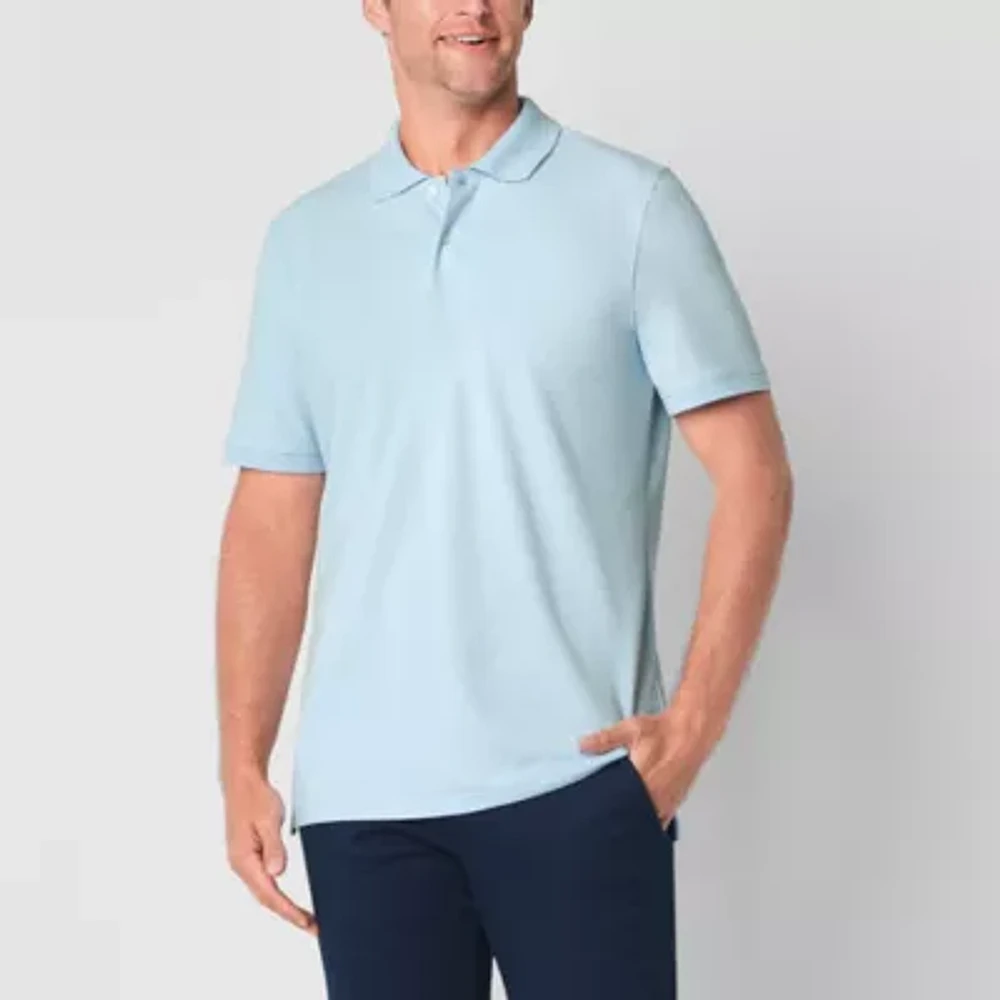 St. John's Bay Premium Stretch Mens Slim Fit Short Sleeve Polo Shirt