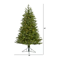 Nearly Natural Cambridge Faux 5 Foot Pre-Lit Fir Christmas Tree