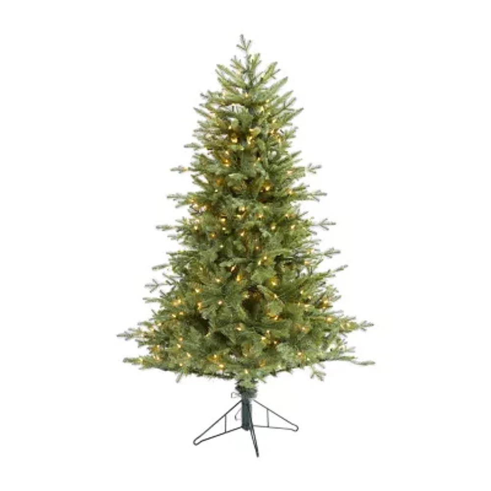 Nearly Natural New Hampshire Faux 5 Foot Pre-Lit Spruce Christmas Tree