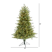 Nearly Natural New Hampshire Faux 5 Foot Pre-Lit Spruce Christmas Tree