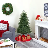 Nearly Natural New Hampshire Faux 5 Foot Pre-Lit Spruce Christmas Tree