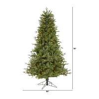 Nearly Natural Faux 6 1/2 Foot Pre-Lit Spruce Christmas Tree