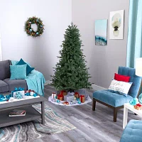 Nearly Natural Faux 6 1/2 Foot Pre-Lit Spruce Christmas Tree