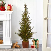 Nearly Natural Natural Look Faux Planter 4 Foot Christmas Tree